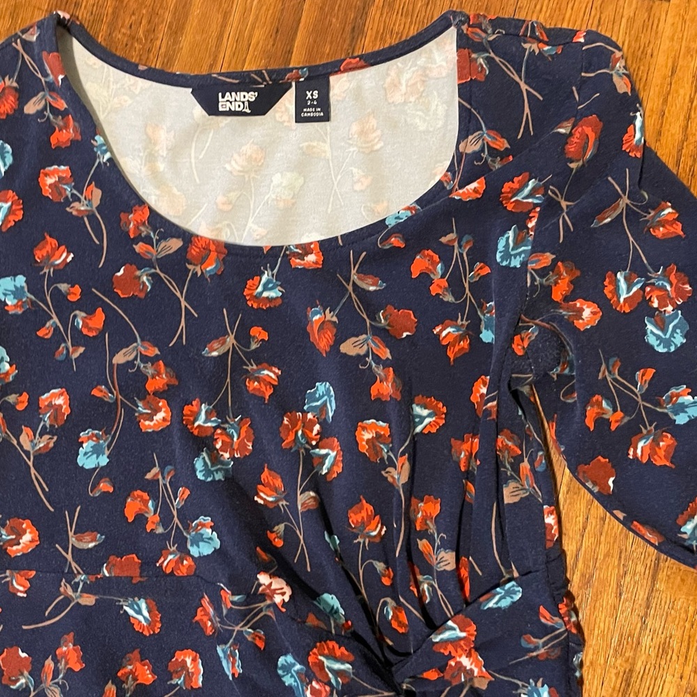 Lands End Floral Dress